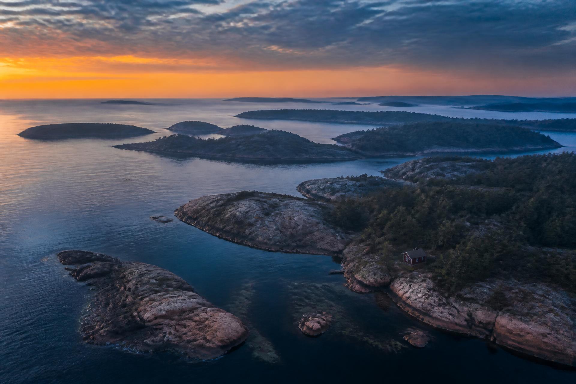 Saggö vid skymningen — norra Åland